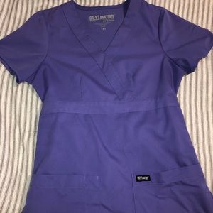 XXS purple scrub top